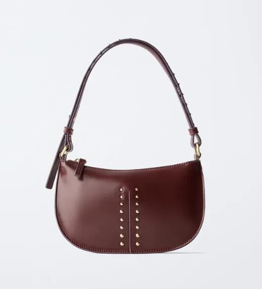  Zara Studded Shoulder Bag